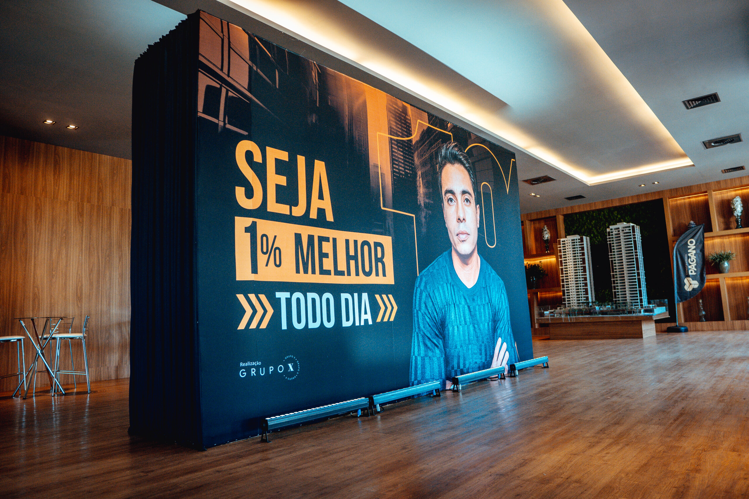 Entrada do evento com nosso Slogan